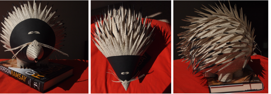 Porcupine/Echidna - Paper mache sculpture - Janaki Lele