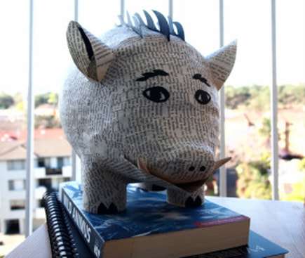 Boar/Pig - paper mache sculpture - Janaki Lele