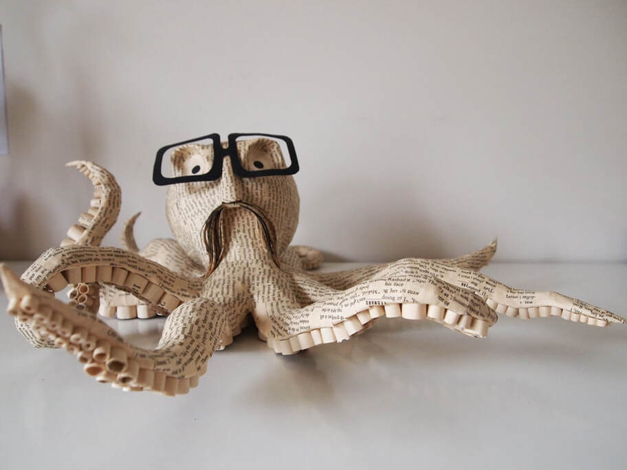 Octopus - paper mache sculpture - Janaki Lele